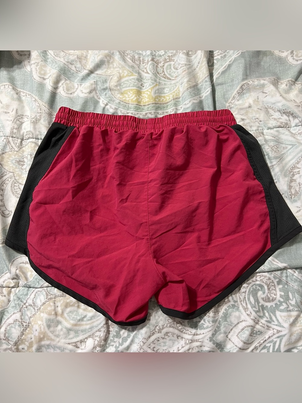 Under Armour Hot Pink Running Shorts with dark grey trim - Picture 2 of 2